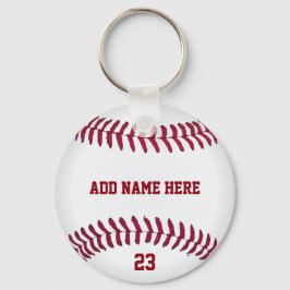 Baseball Name Number Gepersonaliseerd Sleutelhanger