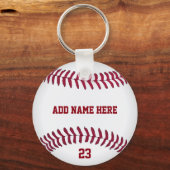 Baseball Name Number Gepersonaliseerd Sleutelhanger (Voorkant)