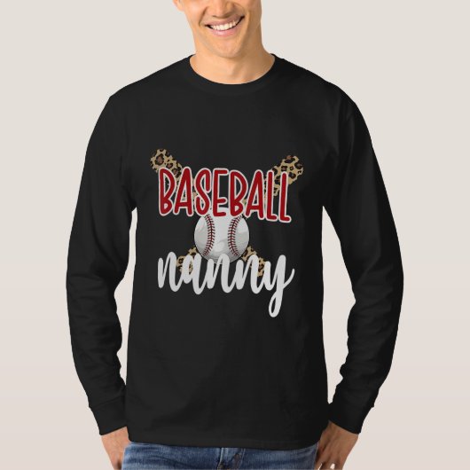 Baseball Nanny Grandma Baseball Player Nanny T-shirt (Voorkant)