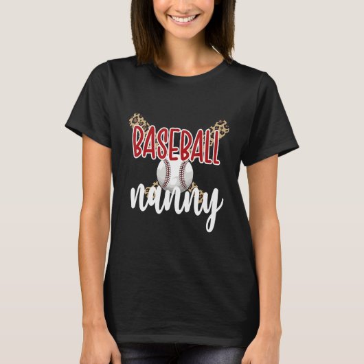 Baseball Nanny Grandma Baseball Player Nanny T-shirt (Voorkant)