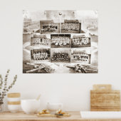 Baseball National League 1888 Poster (Keuken)