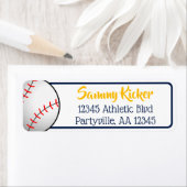 Baseball Navy & Gold Address Etiket (Insitu)