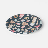 Baseball Navy Texture Papieren Bordje