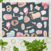 Baseball Navy Texture Theedoek (Gevouwen)