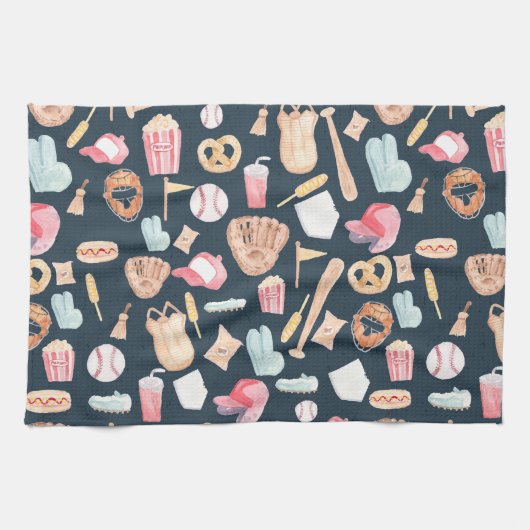 Baseball Navy Texture Theedoek (Horizontaal)