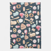 Baseball Navy Texture Theedoek (Verticaal)