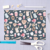 Baseball Navy Texture Tissuepapier (Craft)
