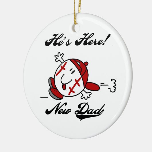 Baseball New Dad T-shirts en cadeautjes Keramisch Ornament (Links)