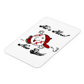 Baseball New Dad T-shirts en cadeautjes Magneet (Linkerzijde)