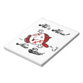 Baseball New Dad T-shirts en cadeautjes Notitieblok (Linkerzijde)