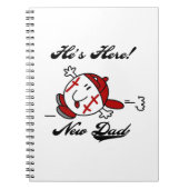Baseball New Dad T-shirts en cadeautjes Notitieboek (Voorkant)