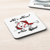 Baseball New Dad T-shirts en cadeautjes Onderzetter (Linkerzijde)