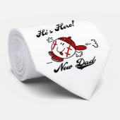 Baseball New Dad T-shirts en cadeautjes Stropdas (Opgerold)