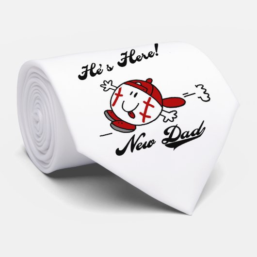 Baseball New Dad T-shirts en cadeautjes Stropdas (Opgerold)
