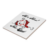 Baseball New Dad T-shirts en cadeautjes Tegeltje (Zijkant)