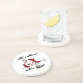 Baseball New Dad T-shirts en cadeautjes Zandsteen Onderzetter (Zijkant)