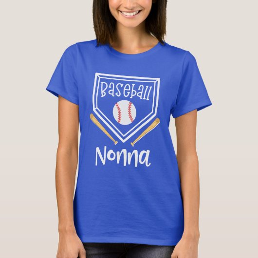 Baseball Nonna Womens Grandma Baseball T-shirt (Voorkant)