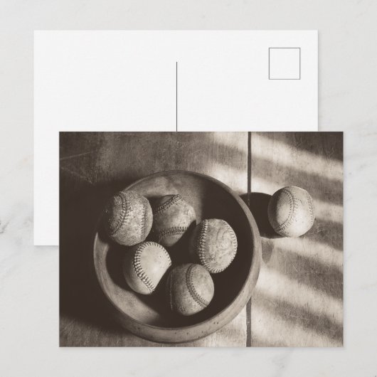 Baseball Nostalgia - Baseballen Briefkaart (Voorkant / Achterkant)
