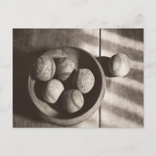 Baseball Nostalgia - Baseballen Briefkaart (Voorkant)