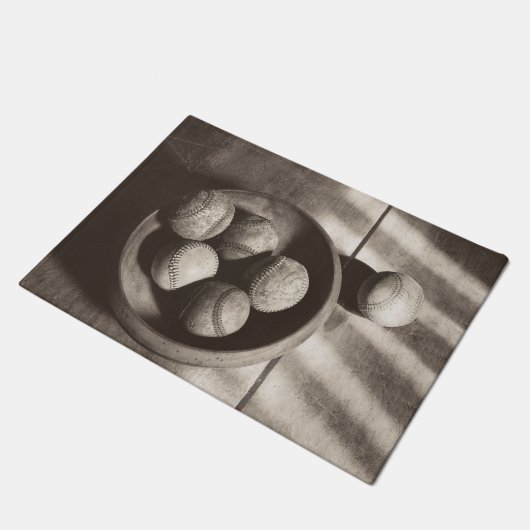 Baseball Nostalgia - Baseballen Deurmat (Schuin)