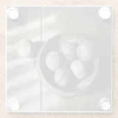 Baseball Nostalgia - Baseballen Glazen Onderzetter (Achterkant)