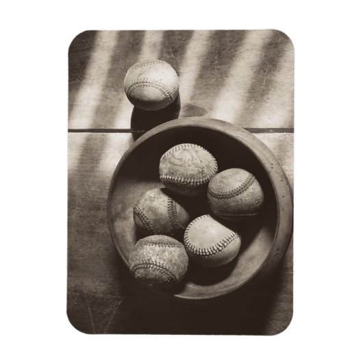 Baseball Nostalgia - Baseballen Magneet (Verticaal)