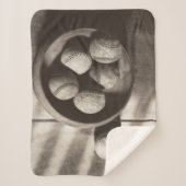 Baseball Nostalgia - Baseballen Sherpa Deken (Voorkant)