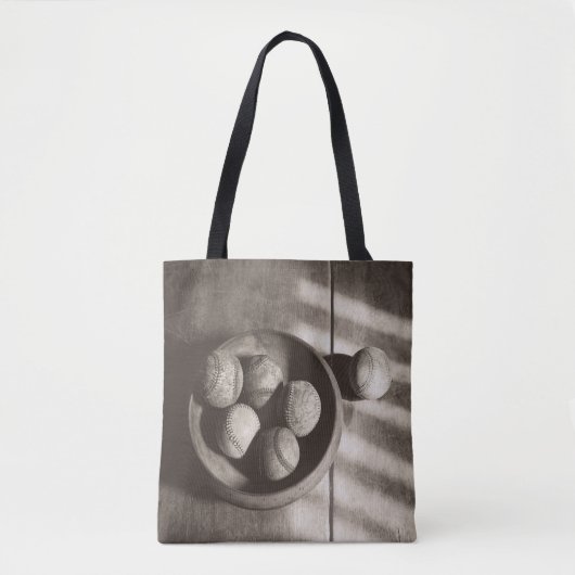 Baseball Nostalgia - Baseballen Tote Bag (Voorkant)