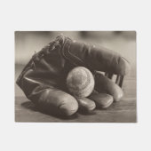 Baseball Nostalgia - Mitt en Baseball Deurmat (Voorkant)