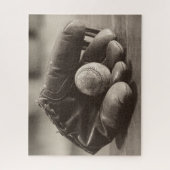 Baseball Nostalgia - Mitt en Baseball Legpuzzel (Verticaal)