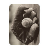 Baseball Nostalgia - Mitt en Baseball Magneet (Verticaal)