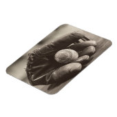 Baseball Nostalgia - Mitt en Baseball Magneet (Linkerzijde)