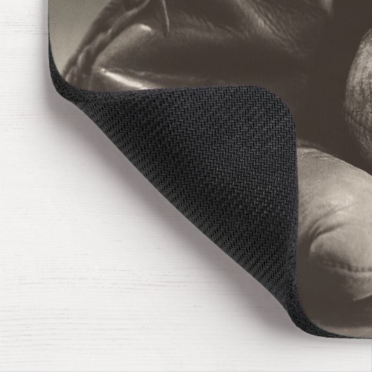 Baseball Nostalgia - Mitt en Baseball Muismat (Hoek)