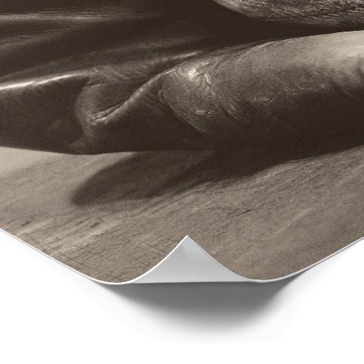 Baseball Nostalgia - Mitt en Baseball Poster (Hoek)