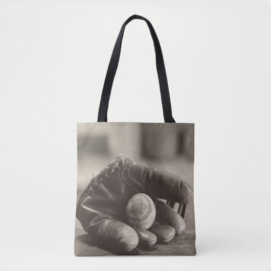 Baseball Nostalgia - Mitt en Baseball Tote Bag (Voorkant)