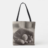 Baseball Nostalgia - Mitt en Baseball Tote Bag (Achterkant)