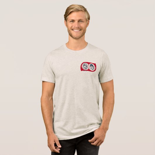 Baseball Nostalgie Logo & Hek Tri-Blend Shirt (Voorkant volledig)