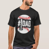 Baseball Number One Daddy Son Baseball Father's Da T-shirt (Voorkant)