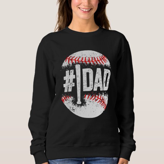 Baseball Number One Daddy Son Baseball Father's Da Trui (Voorkant)
