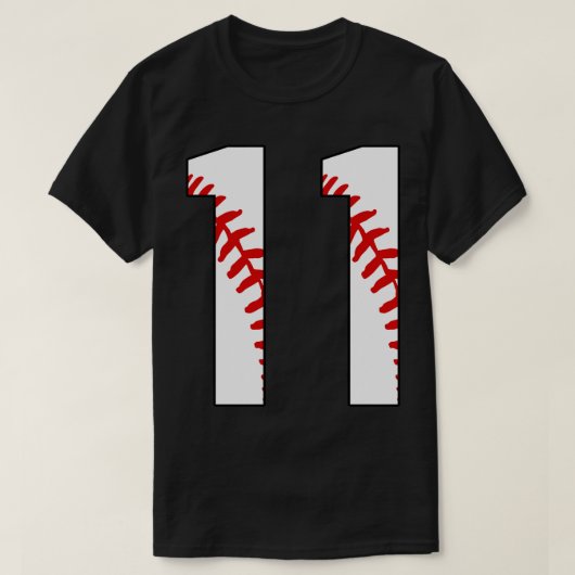 Baseball Nummer 11 11 Baseball Jersey Favoriet PL T-shirt (Design voorkant)