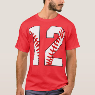 Baseball Nummer 12 12 Baseball Jersey Favoriet PL T-shirt