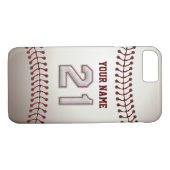 Baseball nummer 21 met Jouw naam - Moderne zedelij Case-Mate iPhone Case (Achterkant (Horizontaal))
