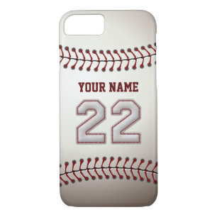 Baseball nummer 22 met Jouw naam - Moderne zedelij iPhone 8/7 Hoesje