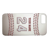 Baseball nummer 24 met Jouw naam - Moderne zedelij Case-Mate iPhone Case (Achterkant (Horizontaal))