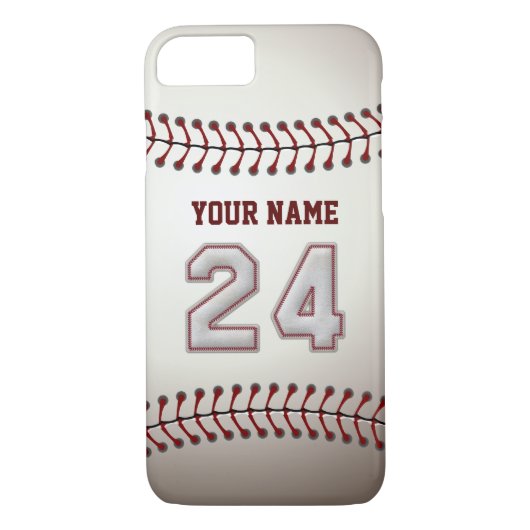 Baseball nummer 24 met Jouw naam - Moderne zedelij Case-Mate iPhone Case (Achterkant)