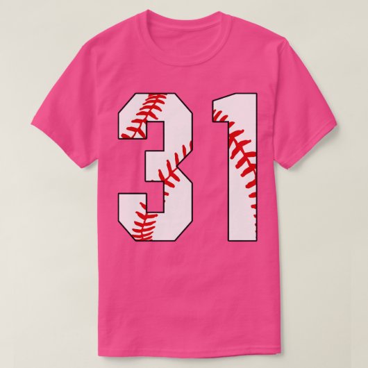 Baseball Nummer 31 31 Baseball Jersey Favoriet PL T-shirt (Design voorkant)