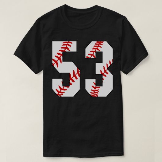 Baseball Nummer 53 53 Baseball Jersey Favoriet PL T-shirt (Design voorkant)