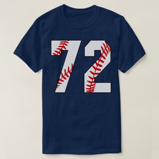 Baseball Nummer 72 72 Baseball Jersey Favoriet PL T-shirt (Design voorkant)