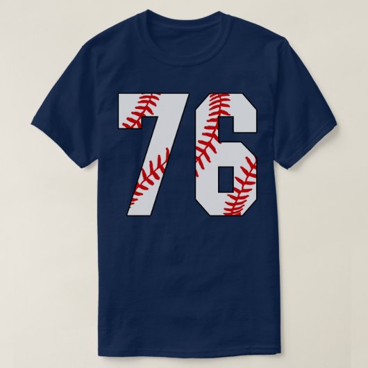 Baseball Nummer 76 76 Baseball Jersey Favoriet PL T-shirt (Design voorkant)