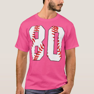 Baseball Nummer 80 80 Baseball Jersey Favoriet PL T-shirt